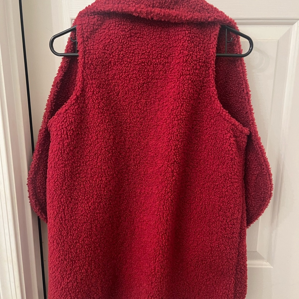 Cozy Red Sherpa Vest